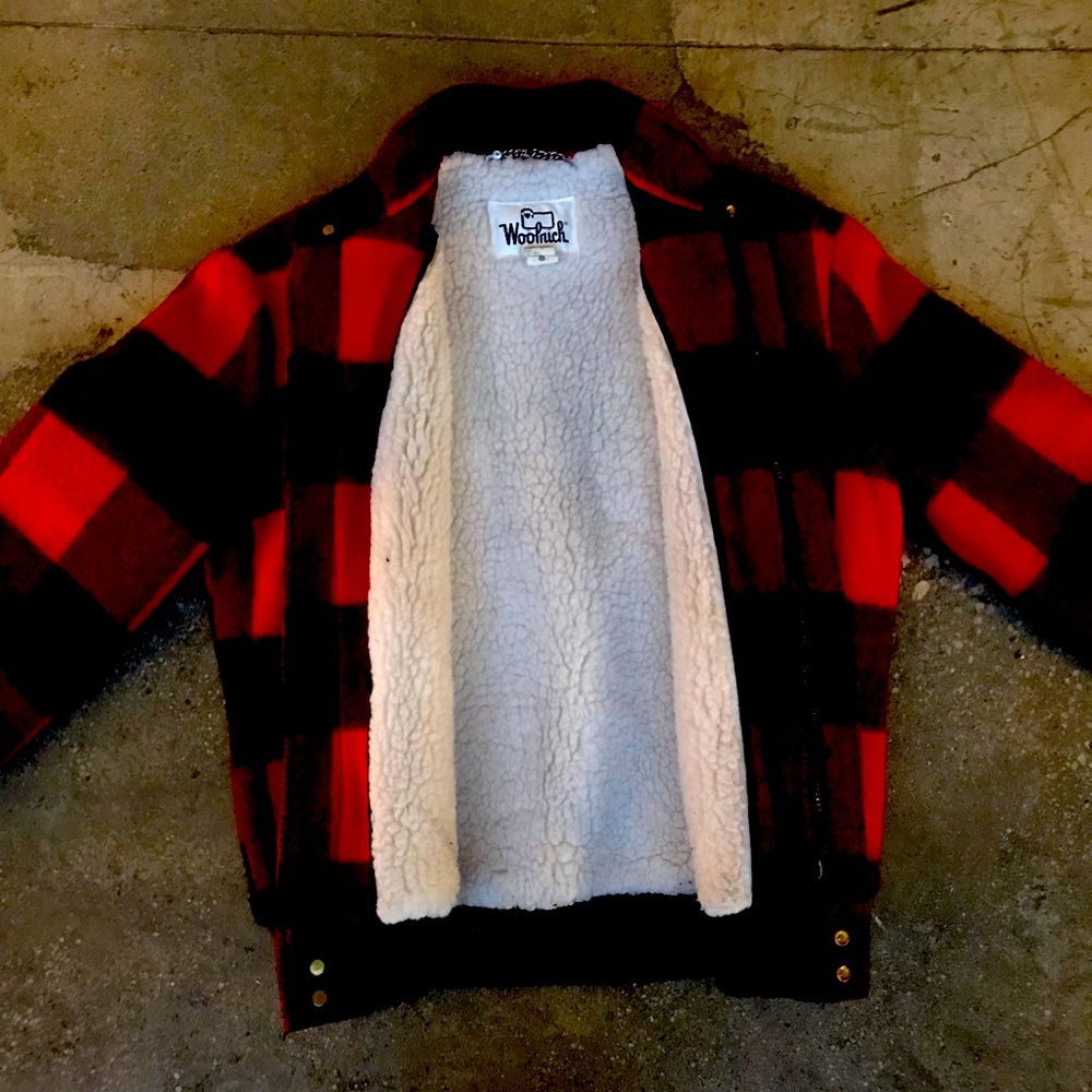 Vintage Woolrich Buffalo Plaid Shearling Lined Jacket